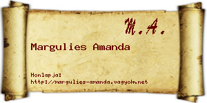 Margulies Amanda névjegykártya